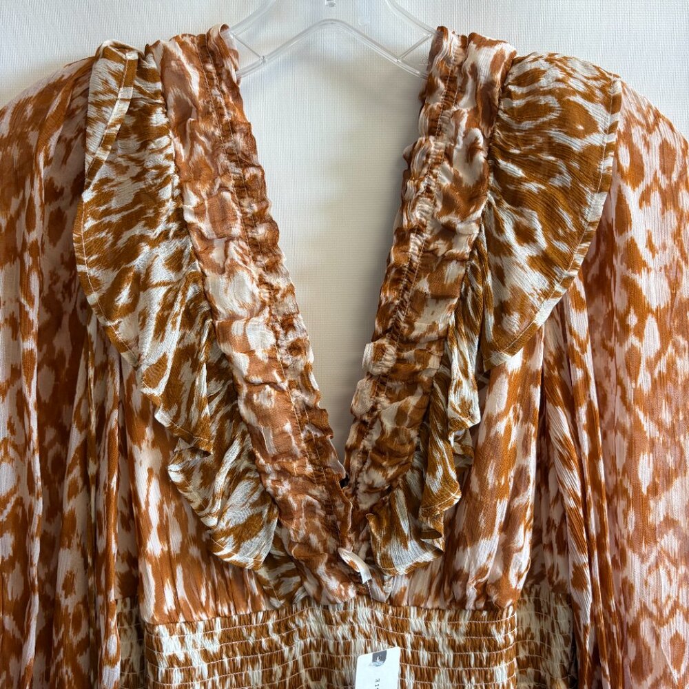 Anthropologie The Odetta Ruffled V-Neck Dress - Picture 4 of 8